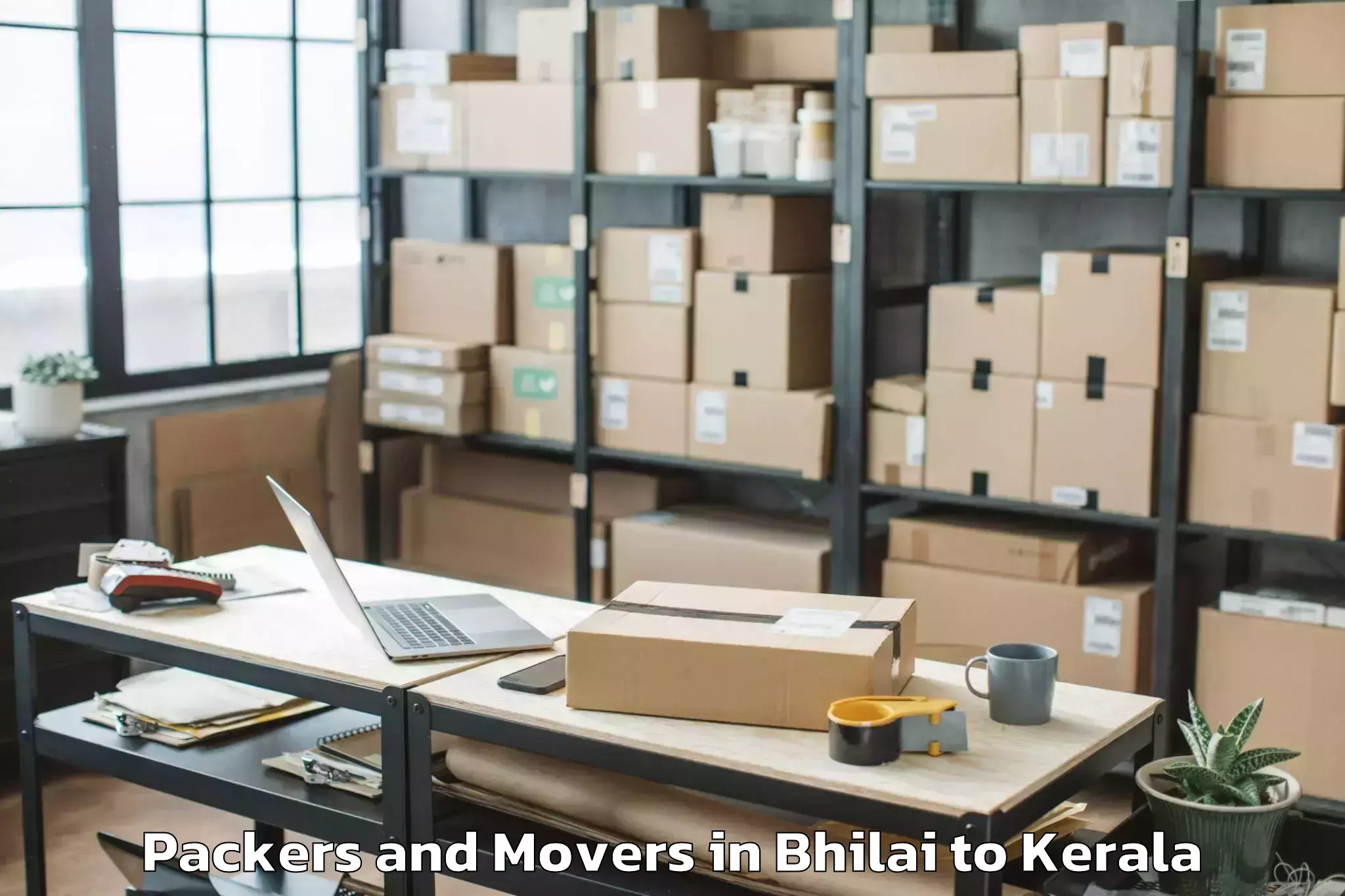 Reliable Bhilai to Shoranur Packers And Movers